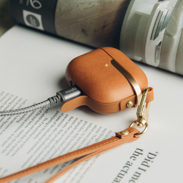 Moshi - Moshi Pebbo Luxe för AirPods 3 - Brun