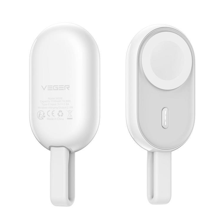 Veger Powerbank för Apple Watch 1200 mAh Pomme (W0102) - Vit | 505295 | AlltMobil