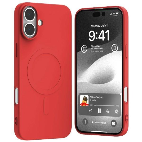 Mercury iPhone 16 Plus Mobilskal MagSafe Semi-Silikon - Röd | 2353 | AlltMobil