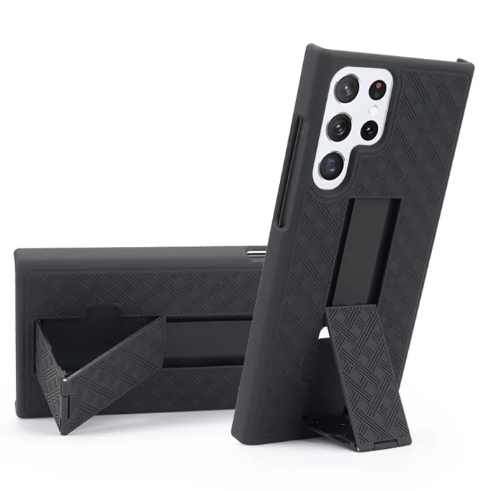 Taltech - Galaxy S22 Ultra Mobilskal Kickstand - Svart
