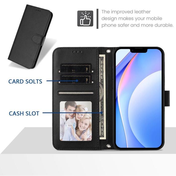 OEM - Samsung Galaxy A37 Plånboksfodral RFID Skydd Konstläder - Svart