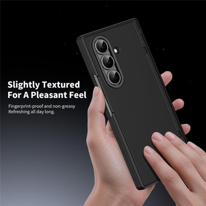 A-One Brand - Plånboksfodral För Galaxy Z Fold 8 med Härdat Glas - Svart