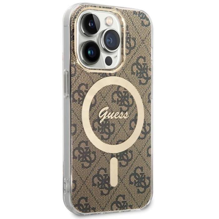 Guess - Guess iPhone 15 Pro Mobilskal MagSafe IML 4G - Brun