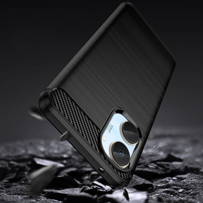 OEM - Realme 10 Skal Silicone Carbon - Svart