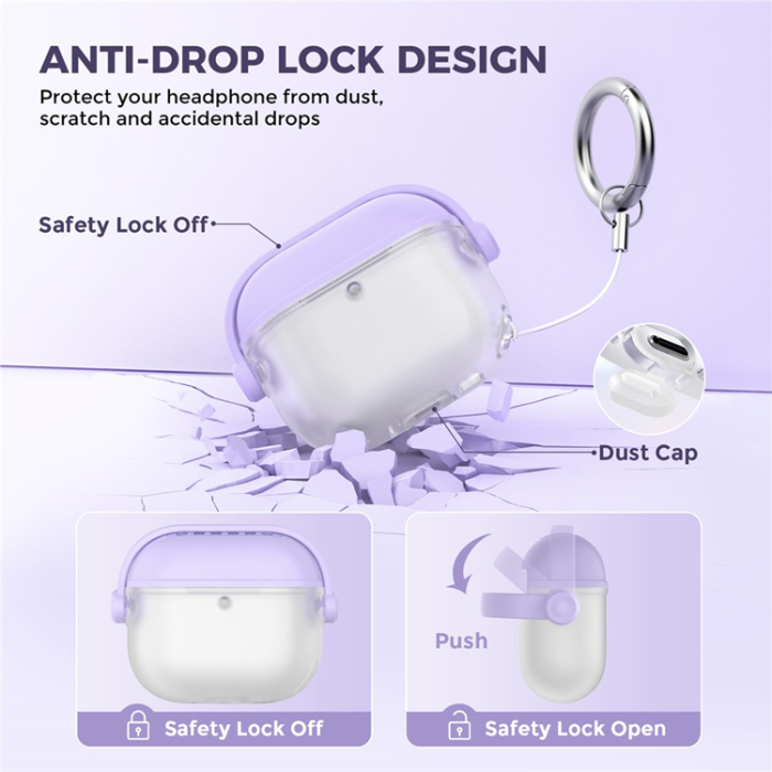 AHASTYLE - AHASTYLE AirPods 4 Skal Silikon WG174 - Lila