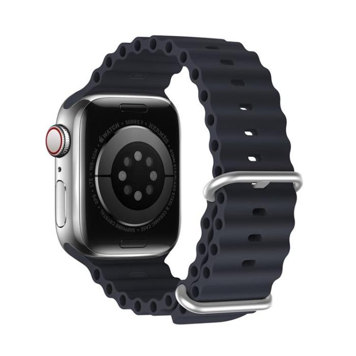 Dux Ducis - Dux Ducis Apple Watch 4/5/6/7/8/SE (38/40/41mm) Armband Silikon Ocean - Midnight