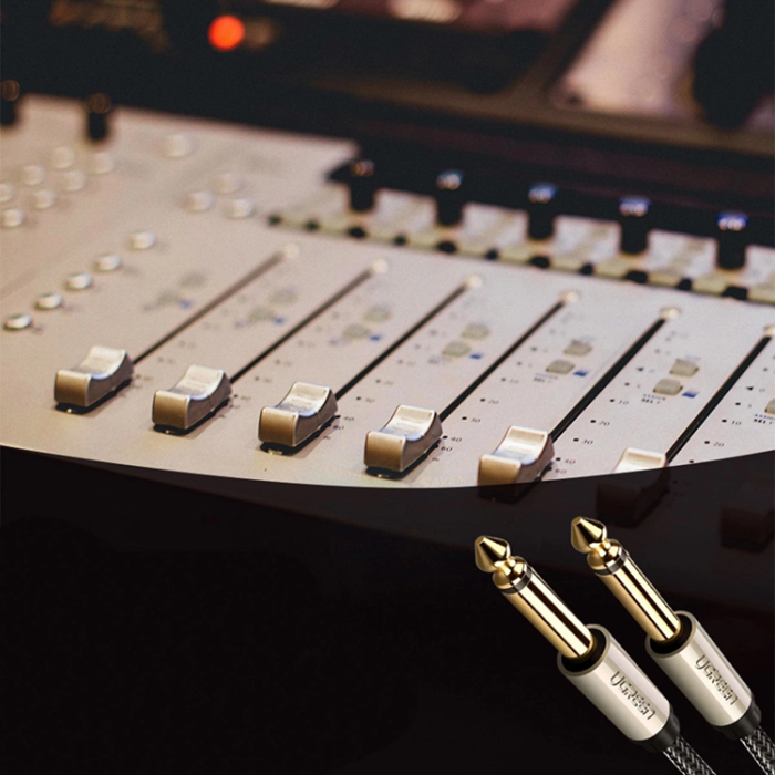 Ugreen - Ugreen Audio Kabel 6.35 mm Jack 5m Mono TS - Grå
