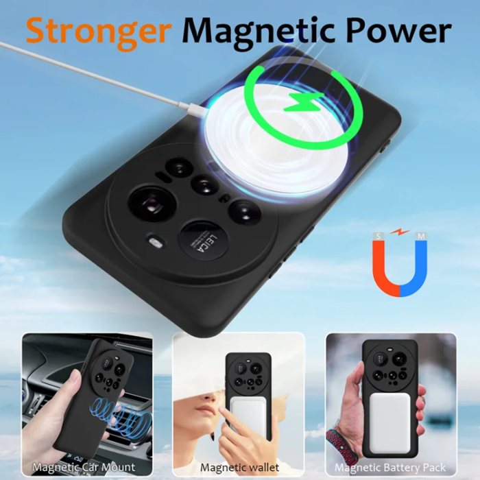 A-One Brand - Xiaomi 15 Ultra Mobilskal MagSafe Liquid Silikon - Svart