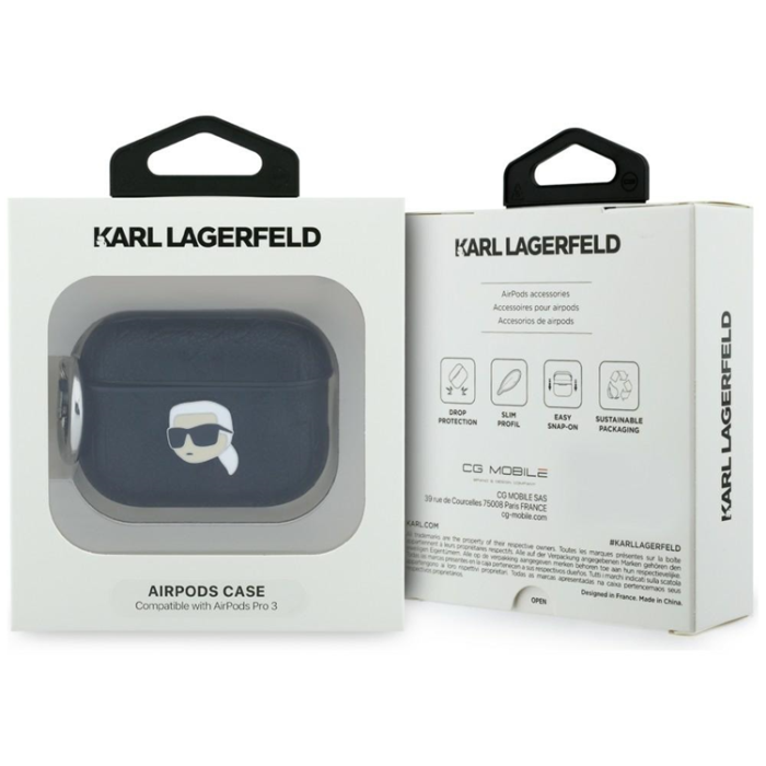KARL LAGERFELD - Karl Lagerfeld AirPods Pro 3 Skal Monogram Karl Head