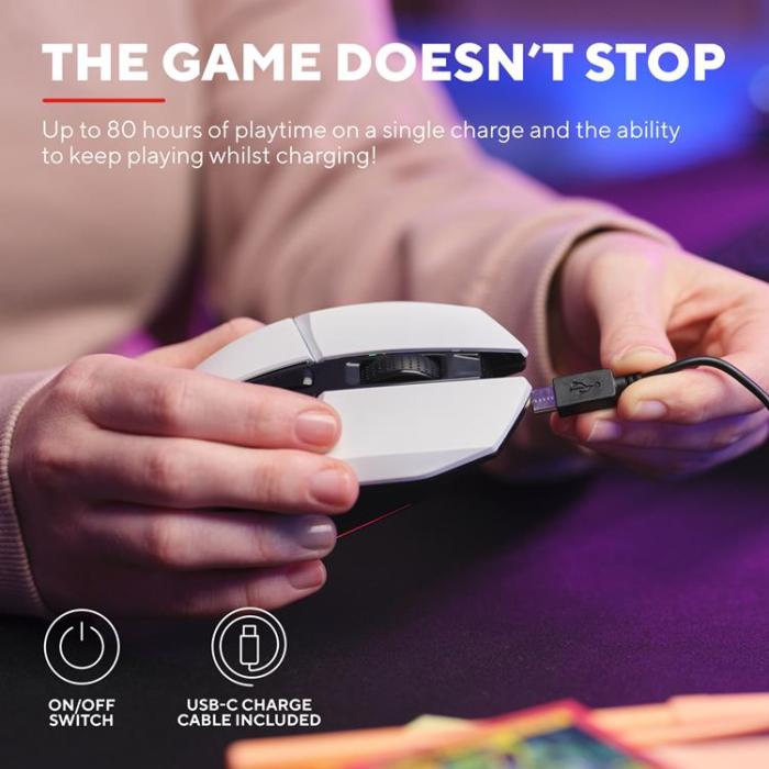 Trust - TRUST GXT 110 Felox Illuminated Trådlös Gaming Mus - Vit