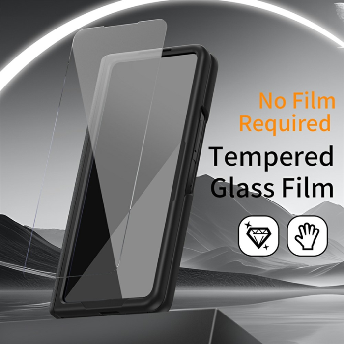 A-One Brand - Galaxy Z Fold 7 Mobilskal Kickstand Hard PC Anti-Drop - Svart