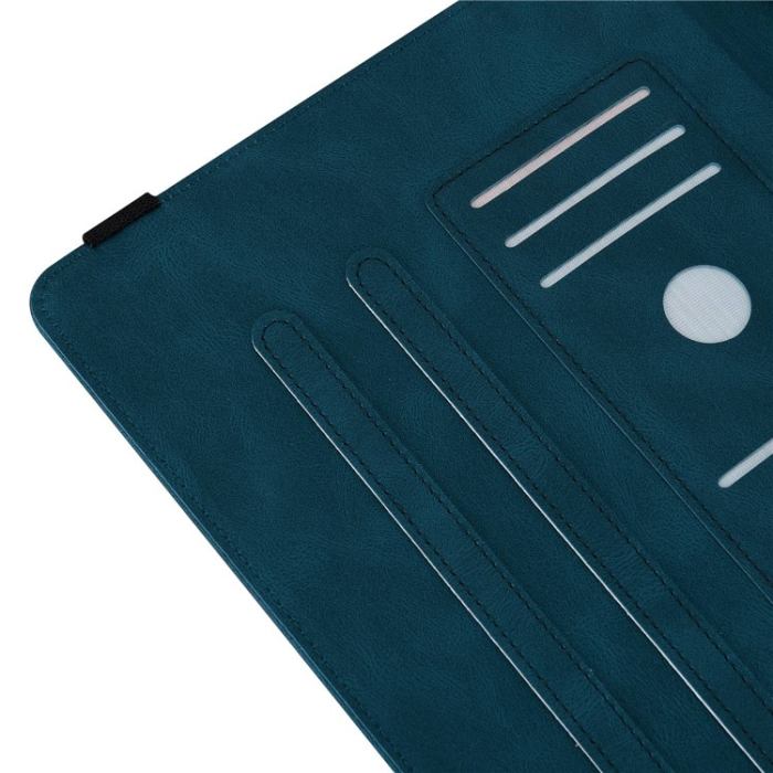 A-One Brand - iPad 10.9 (2022) Fodral Butterfly Flower Imprinted - Blå