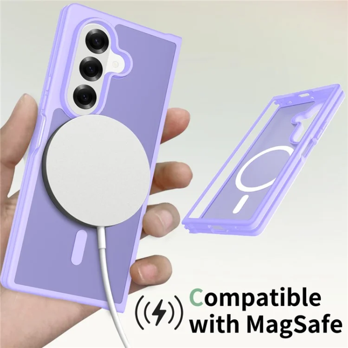 A-One Brand - Galaxy Z Fold 7 Mobilskal MagSafe Acrylic - Lila