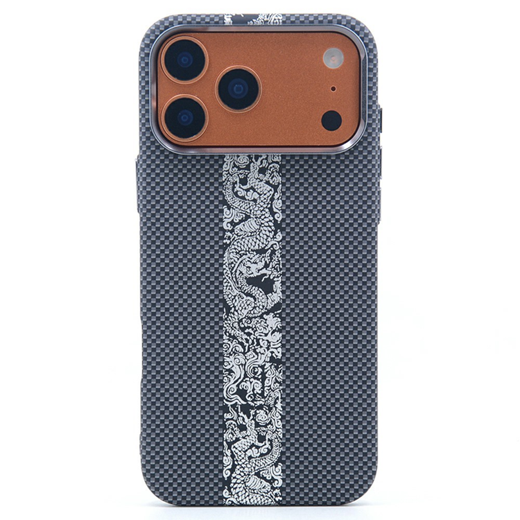iPhone 17 Pro Max Mobilskal MagSafe Carbon Fiber - Kunglig Drake | 2353 | AlltMobil