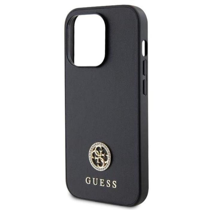 Guess - Guess iPhone 15 Pro Max Mobilskal Strass Metal Logo - Svart