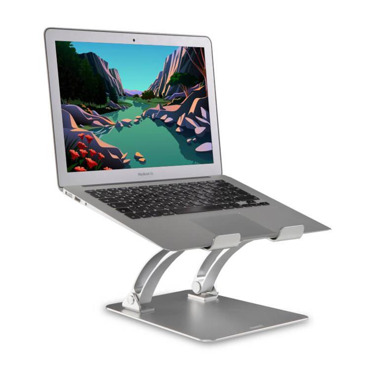 Desire2 Laptopställ Dual Pivot Riser Justerbar Aluminium Silver