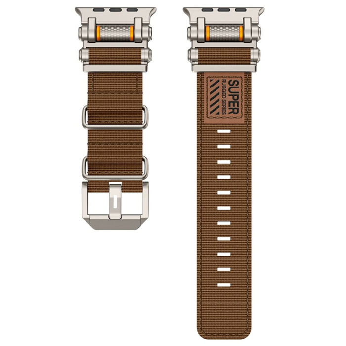A-One Brand - Apple Watch 42/44/45/46/49mm Armband Nylon - Brun