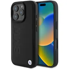 BMW - BMW Mobilskal till iPhone 16 Pro Max L&auml;der Hot Stamp - Svart
