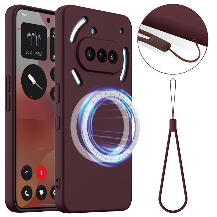 Nothing Phone (3a) Mobilskal MagSafe Liquid Silikon - Vinröd | 2353 | AlltMobil