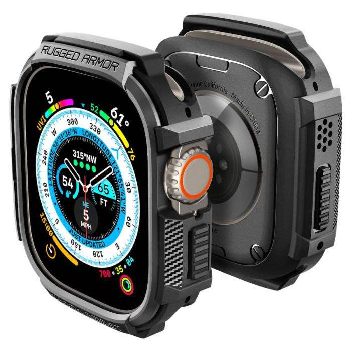UTGATT - Spigen Apple Watch Ultra (49mm) Skal Rugged Armor - Matte Svart