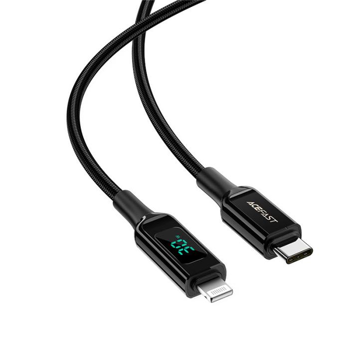 Acefast - Acefast MFI USB USB-C till Lightning kabel 30W 1.2m - Svart