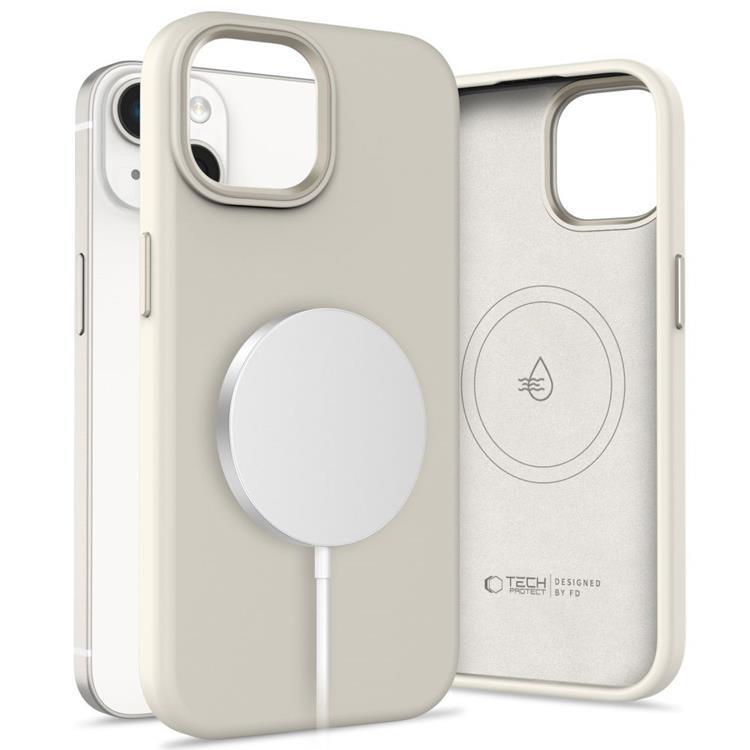 Tech-Protect iPhone 14 Mobilskal Magsafe Silikon Pure - Cosmic Latte | 2353 | AlltMobil