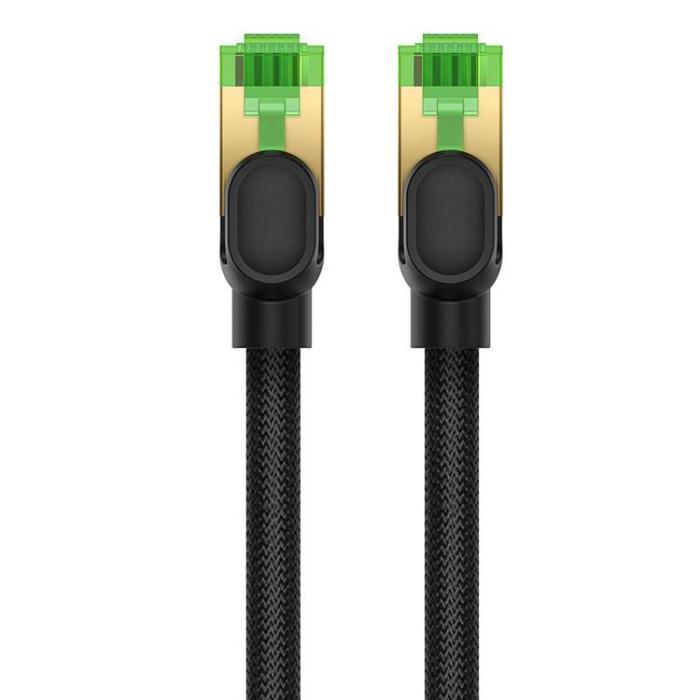 BASEUS - Baseus Nätverkskabel cat. 40Gbps 8m - Braided Svart