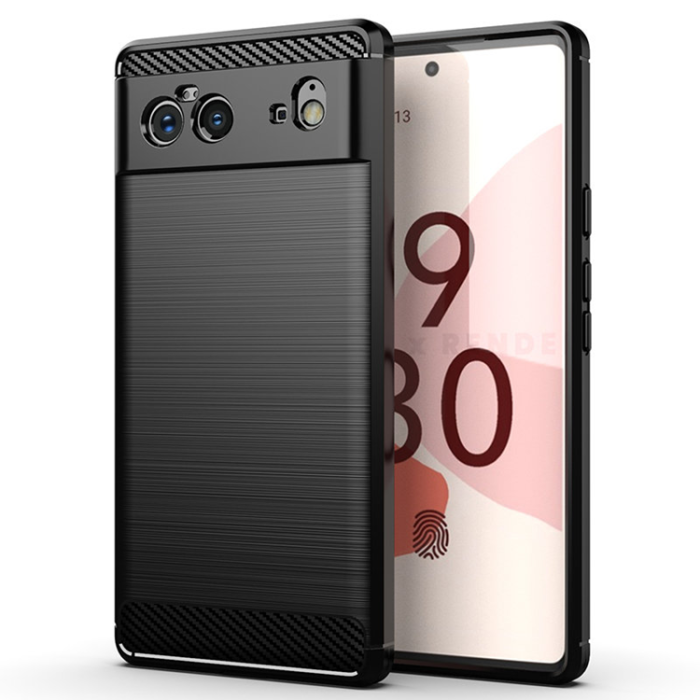 UTGATT1 - Google Pixel 6 Mobilskal Carbon Flexible - Svart