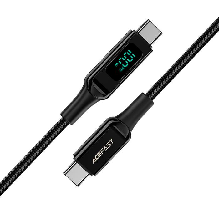 Acefast - Acefast USB-C till USB-C 100W 2m - Svart