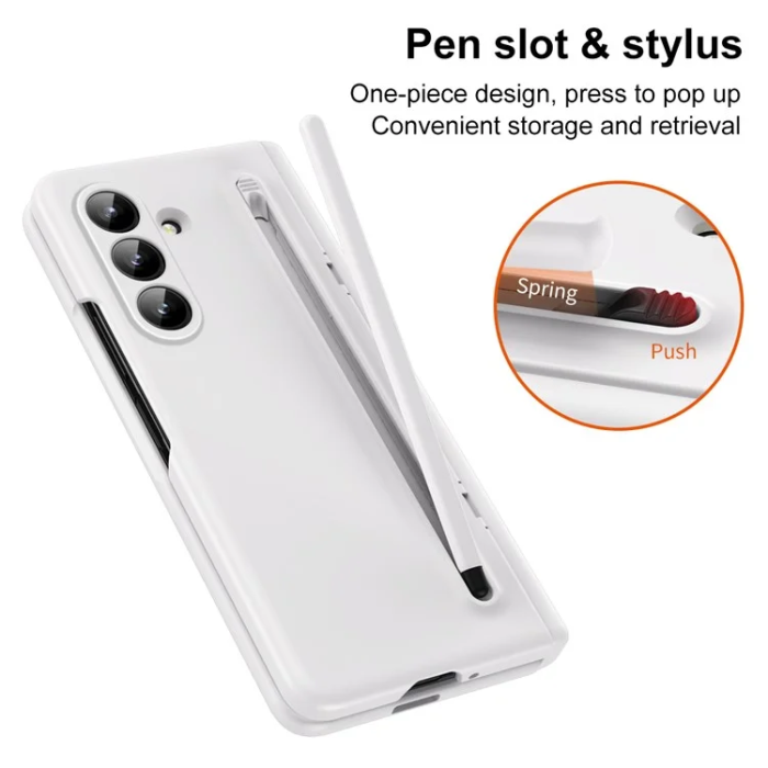 A-One Brand - Galaxy Z Fold 7 Mobilskal Kickstand med Stylus och Härdat Glas