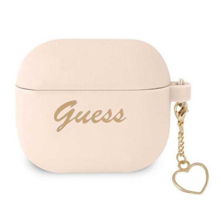 Guess Silicone Heart Charm Collection Skal Airpods 3 - Rosa | 2353 | AlltMobil
