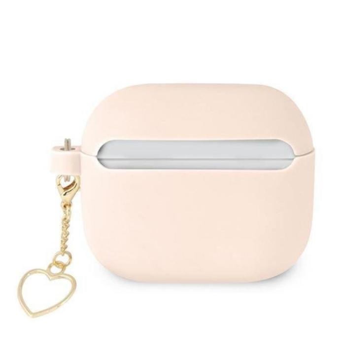 Guess - Guess Silicone Heart Charm Collection Skal Airpods 3 - Rosa