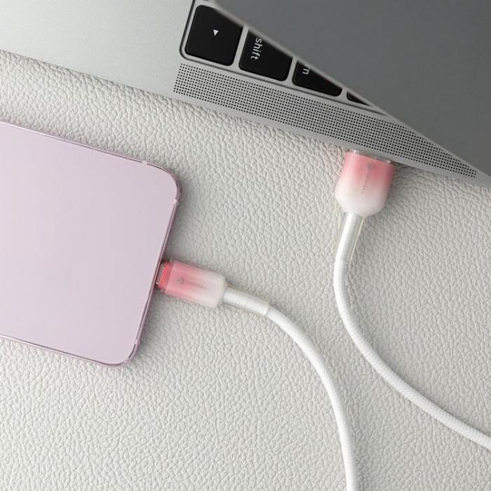 Forcell - FORCELL USB-A till USB-C 66W Kabel 3A 1m QC4.0 C352 - Vit