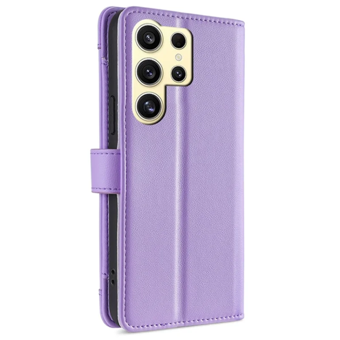 A-One Brand - Galaxy S24 Ultra Konstläder Plånboksfodral Shockproof - Lila