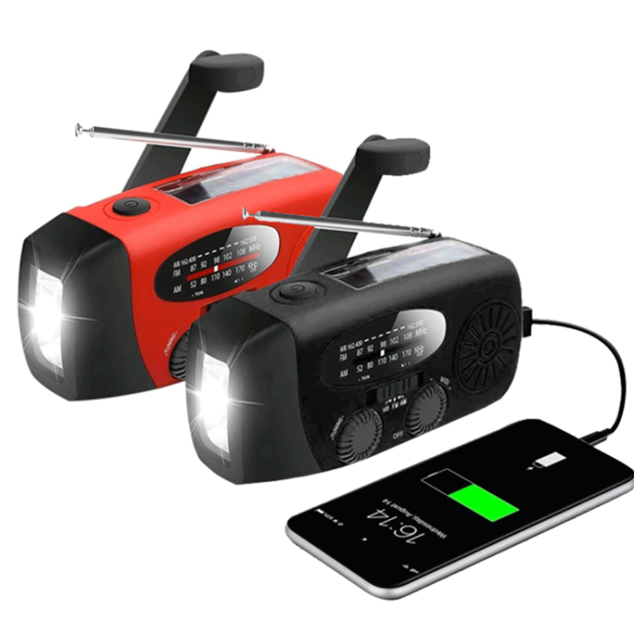 UTGATT1 - [2 PACK] Vevradio 2000mAh Powerbank, Solceller, Ficklampa