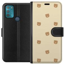 iSecrets - Pl&aring;nboksfodral till Motorola Moto G50 med Bj&ouml;rnm&ouml;nster