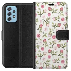 Gustaf - Pl&aring;nboksfodral till Samsung Galaxy A52 5G med Blommigt