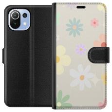 iSecrets - Pl&aring;nboksfodral till Xiaomi Mi 11 Lite med fejdande blommor