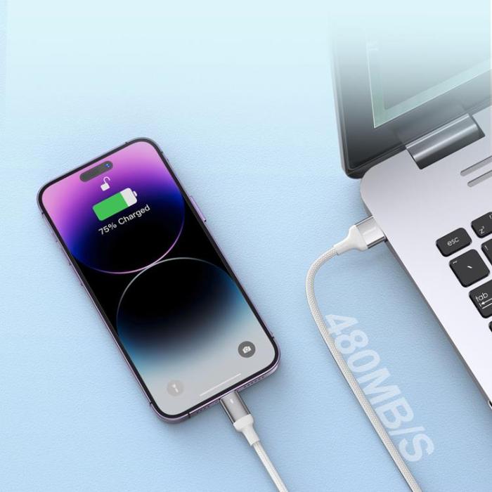 Joyroom - Joyroom A10 USB-A till Lightning kabel 1.2m - Vit