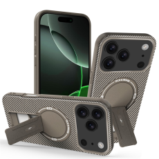 A-One Brand - iPhone 17 Pro Max Mobilskal MagSafe Kickstand Carbon Fiber