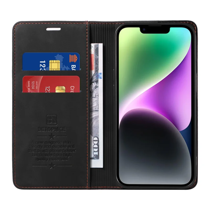 BETOPNICE - Betopnice iPhone 17 Plånboksfodral Magnetic RFID Blocking - Svart