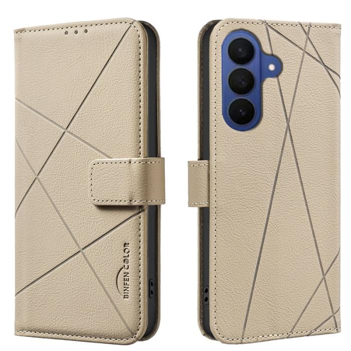 BINFEN COLOR - BINFEN Samsung Galaxy S26+ Plånboksfodral Konstläder RFID Skydd - Beige