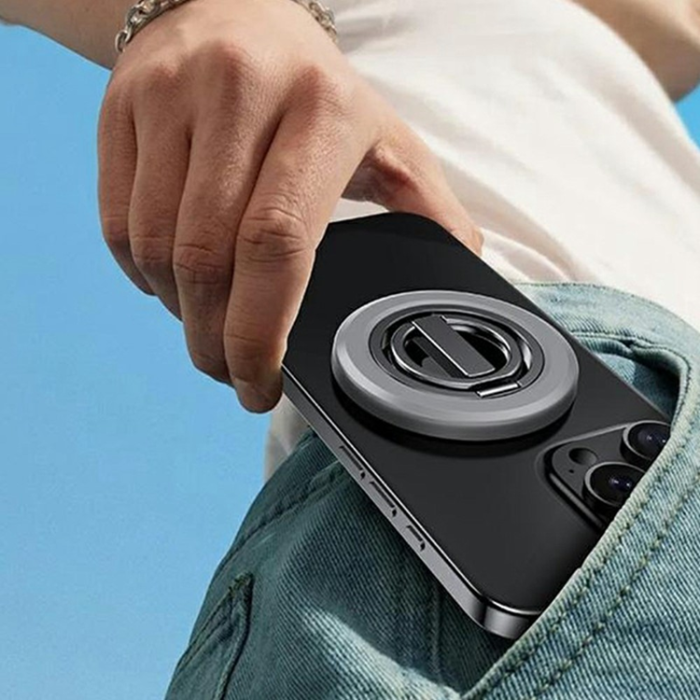 A-One Brand - Mobil Magnetisk Ringhållare Folding Metal Stand 360 Ultra Thin