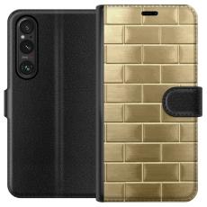 iSecrets - Pl&aring;nboksfodral till Sony Xperia 1 VI med Gyllene Murstenar