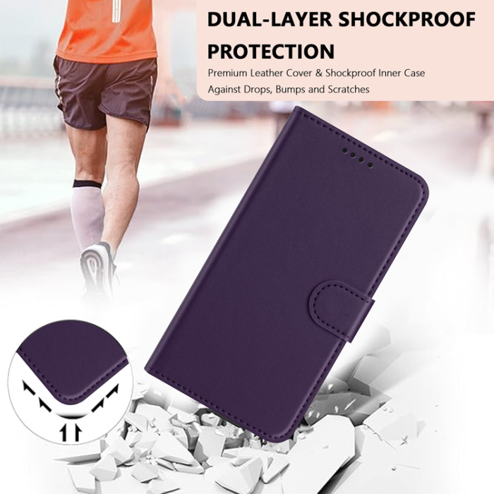 A-One Brand - iPhone 17 Pro Max Plånboksfodral Anti Drop - Lila