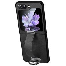 SULADA - SULADA Fashion Series Mobilskal till Galaxy Z Flip7 FE 5G L&auml;der Svart