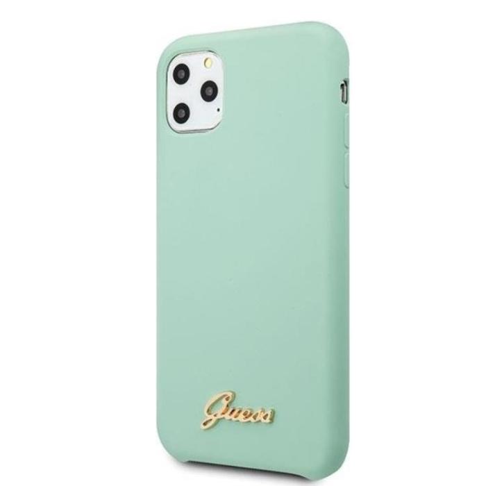 Guess - Guess Silicone Vintage Gold Logo Skal iPhone 11 Pro Max - Grön