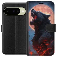 Gustaf - Pl&aring;nboksfodral till Google Pixel 10 med Ylande varg