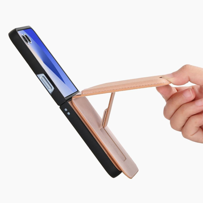 A-One Brand - Galaxy Z Flip 7 Mobilskal Magsafe Korthållare Kickstand - Rosa