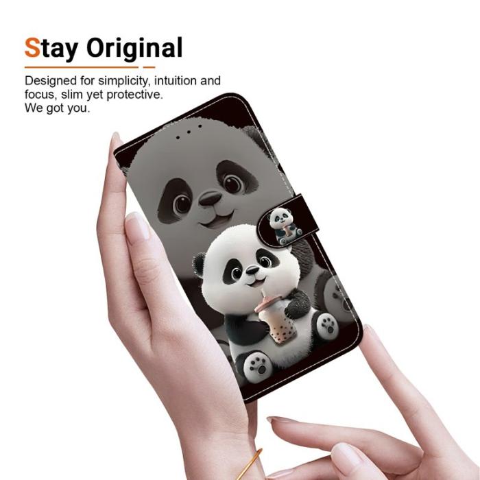 OEM - Plånboksfodral för Samsung Galaxy S26 Konstläder Ställ - Mjölk Te Panda